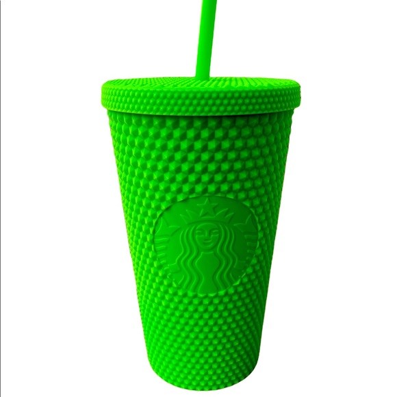 Starbucks Accessories - Starbucks Neon Green Studded Grande Tumbler